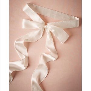 Simply silk sash-ivory